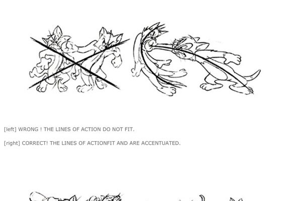 Line of Action Principle. How to improve your character’s posture. article_014_img1-book one book page from cartoon animation by Preston Blair
