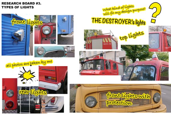 Inspiration boards will always generate creative ideas article_021 img4_sheet collage of images with different types lights for vehicles