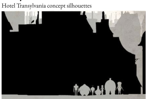 Silhouette Principle. How to make your art clear and appealing. article_031-img_2_1-Silhouette_drawing_as_visual_development hotel Transylvania silhouette