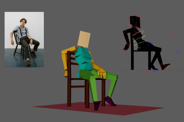 Silhouette Principle. How to make your art clear and appealing. article_031-img_4_2-Silhouette_in_3D_posture Maya silhouette posture