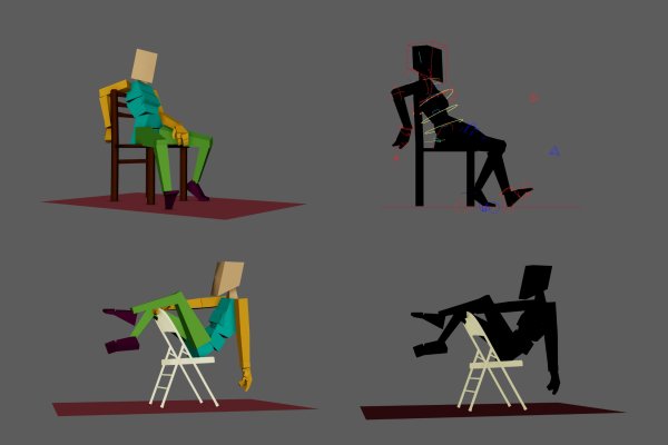 Silhouette Principle. How to make your art clear and appealing. article_031-img_4_4-Silhouette_in_3D_posture Maya silhouette posture