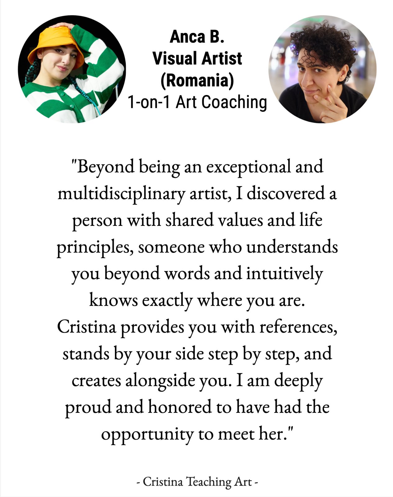 creative art coaching testimonial